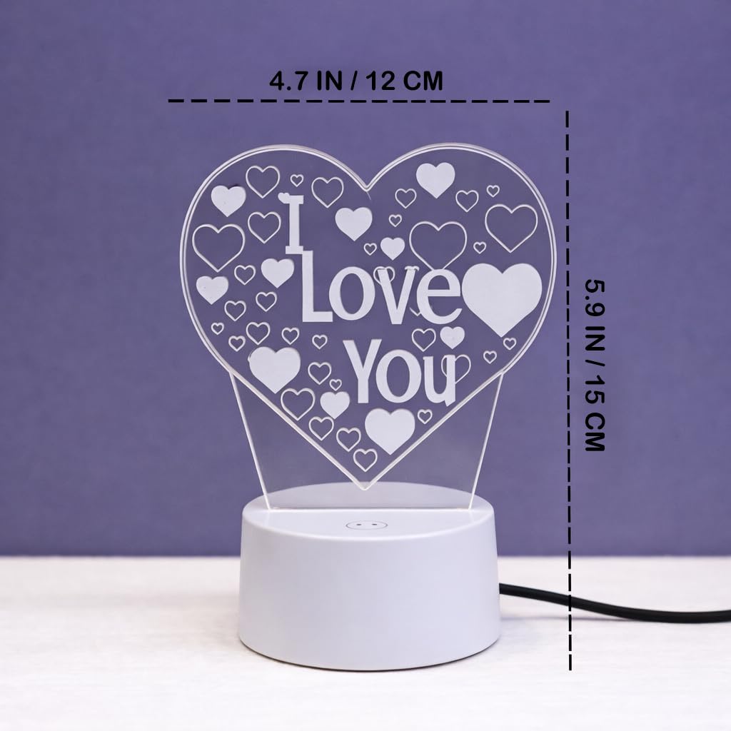Romantic "I Love You" Heart LED Table Lamp