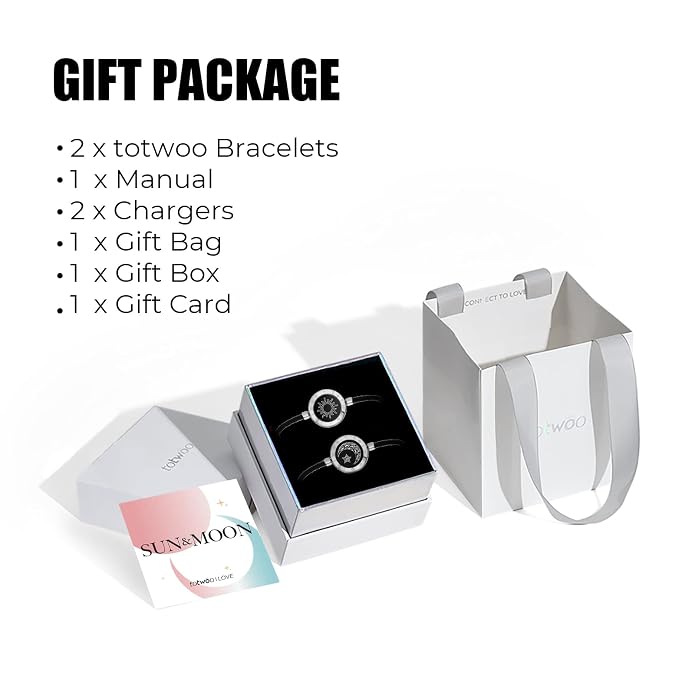 long distance touch vibrate bracelet full gift packaging box and card