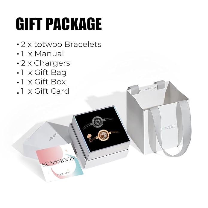 totwoo Long Distance Touch Bracelets for Couples